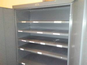 lot 1282 image: Metal Storage Cabinet, 2 Door.