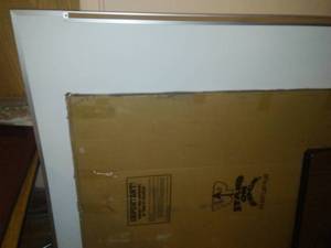 lot 1287 image: Large Lot-Folding Tables, White Board, Cork Board and more.