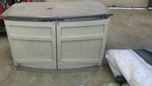 lot 1145 image: Suncast Poly Resin Outdoor Storage with Green House and more