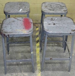 lot 804 image: Metal Shop Stools (4)