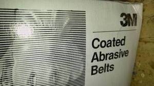 lot 1259 image: NEW 3M Coated Adhesive Belts (3) 051144-26708, Resin Bond Cloth belts. 30 belts total. 