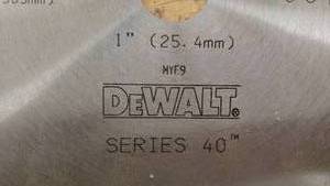 lot 1274 image: 12 Inch Saw Blades (4) Misc. Previously used, 12 IN. Carbide.