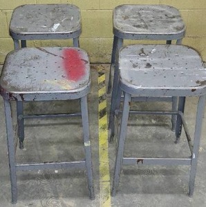 lot 803 image: Metal Shop Stools (4)