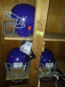lot 848 image: Schutt Helmets XL is NEW with tag, large is NEW with tag other large is used (3).