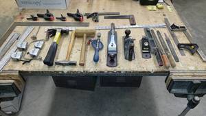 lot 823 image: Woodworking Hand Tool Variety. Planers, Files and more.
