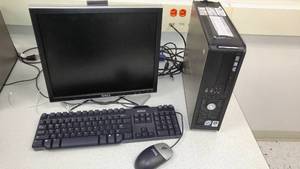 lot 939 image: Dell computer setup OptiPlex 755, 15 in. monitor.