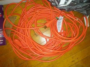lot 1339 image: Office Supplies, extension cords, shelf brackets.