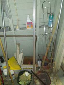 lot 859 image: Janitorial maintenance supplies. New padco 30in floor coater refills, broom frames and more.