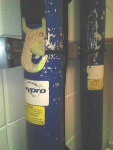 lot 1538 image: Volleyball floor mount poles  Jaypro (2)