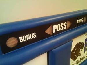 lot 1444 image: court side possession arrow with fold up counter for media or officiating & clock operator, etc. 