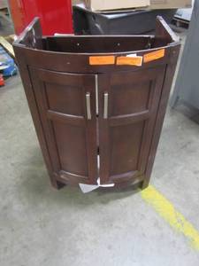 lot 12 image: Style Selections Morecott Chocolate Single Sink Vanity - Cabinet Only - 1142VA-24-220