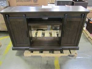 lot 20 image: Whalen W Madison Snow Ash Infrared Quartz Electric Fireplace (Cabinet Only) WSLWFP54-6