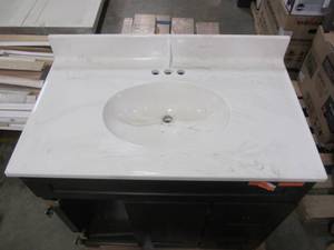 lot 96 image: Diamond FreshFit Palencia 36-in Espresso Bathroom Vanity Cabinet 39H VSDB36
