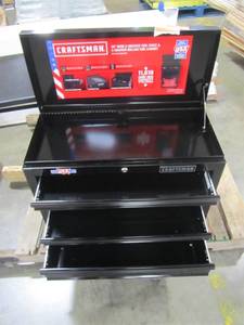 lot 125 image: CRAFTSMAN 1000 5-Drawer Lockable Ball-Bearing Steel Tool Box Storage Chest Black