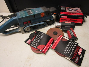 RYOBI 3 BELT SANDER AND CRAFTSMAN HIGH-SPEED SANDER