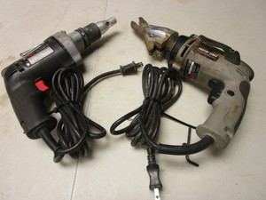 SKIL DRYWALL SCREWDRIVER AND PORTER-CABLE CEMENT SIDING SHEAR