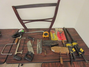 ASSORTED SAWS, CLAMPS