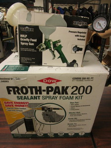 VAPER GRAVITY FEED SPRAY GUN AND DOW SEALANT SPRAY FOAM KIT