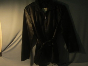 lot 73 image: Leather Belted Jacket