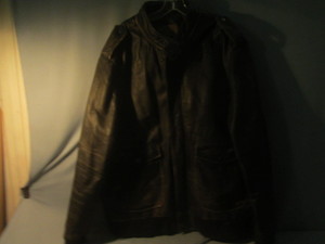 lot 71 image: Leather Bomber Style Jacket