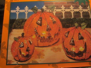 lot 40 image: Stain Glass Pumpkins