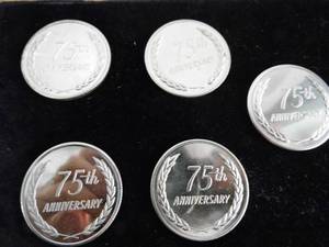 Lot of 5 - 75th Anniversay Tokens Dunn Co.