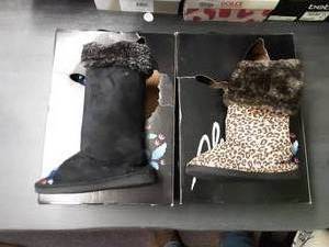 2-Pair Boots Ladies Fits Size 6 12 To 7 12