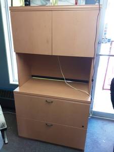 Hutch Top, File, Storage Cabinet 36x20x65