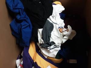 Large Box Lot Adult Assorted Sizes Athletic Clothes
