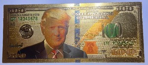Gold Trump $100 Note