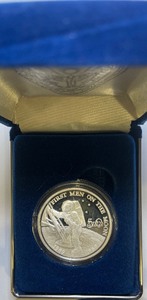 $50 First Man on the Moon - Republic of Marshall Islands Coin in Holder