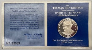 Harry S. Truman One Troy Ounce .999 Fine Silver