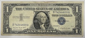 1957A $1 Silver Certificate - D74244609A
