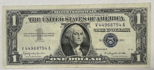 1957 B $1 Silver Certificate (Crisp) - V44968754A