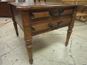 lot 410 image: HERITAGE GRAND TOUR SOLID WOOD ACCENT TABLE