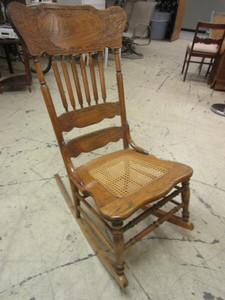 lot 421 image: DECORATIVE WOOD ROCKER