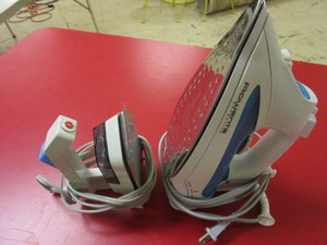 lot 452 image: ROWENTA STAINLESS STEEL IRON, NORELCO MINI SPRAY-STEAM IRON