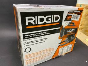 lot 4 image: RIDGID 18-Volt 60K BTU Hybrid Forced Air Propane Portable Heater