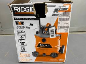 lot 21 image: RIDGID 16 Gal. 6.5-Peak HP NXT Wet Dry Shop Vacuum with Fine Dust Filter and Accessories