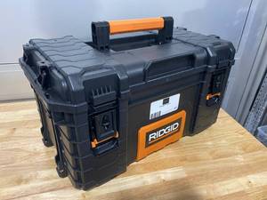 lot 41 image: RIDGID 22 in. Pro Tool Box, Black