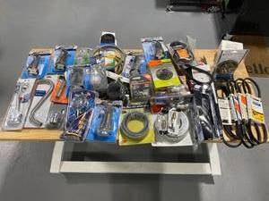 lot 35 image: Lot #2 Huge lot of bathroom supplies, shower, tub and faucet handles, drain covers, shower heads, and MORE