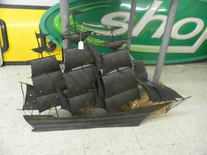 lot 42 image: OLD METAL SHIP ART - COOL PIECE - SEE PICTURES