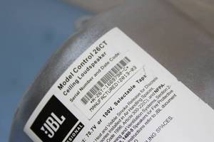 lot 47 image: Pair of JBL Commercial Contractor Control 26CT Audio Ceiling Speakers