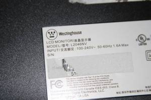 lot 49 image: Westinghouse L2046NV 20.1 LCD Computer  Video Monitor
