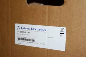 lot 25 image: Extron Two-Way SoundField Ceiling Tile Speakers with 8 Woofer and 70100 Volt Transformer - New PAIR
