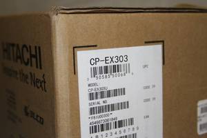 lot 58 image: Hitachi CP-EX303 LCD Projector with HDMI Input - Classroom, Business or Home Theater - NEW IN SEALED BOX