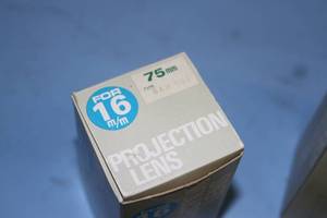 lot 62 image: Lot of Three (3) 16mm Video Projector  Projection Lenses - New Never Used - in Boxes