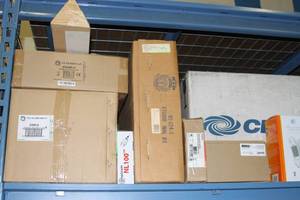 lot 73 image: Huge Lot (Entire 8 Shelf) of Professional  Commercial Audio & Video Items - Many New