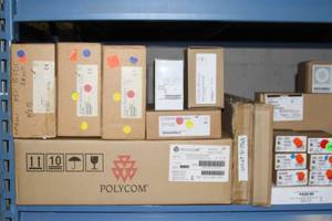 lot 74 image: Huge Lot (Entire 8 Shelf) of Professional  Commercial Audio & Video Items - Many New