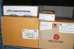 lot 75 image: Huge Lot (Entire 8 Shelf) of Professional  Commercial Audio & Video Items - Many New